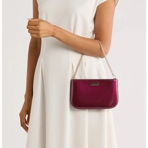NWT Kate Spade Kenzie Lilly Pouchette Dark Raspberry